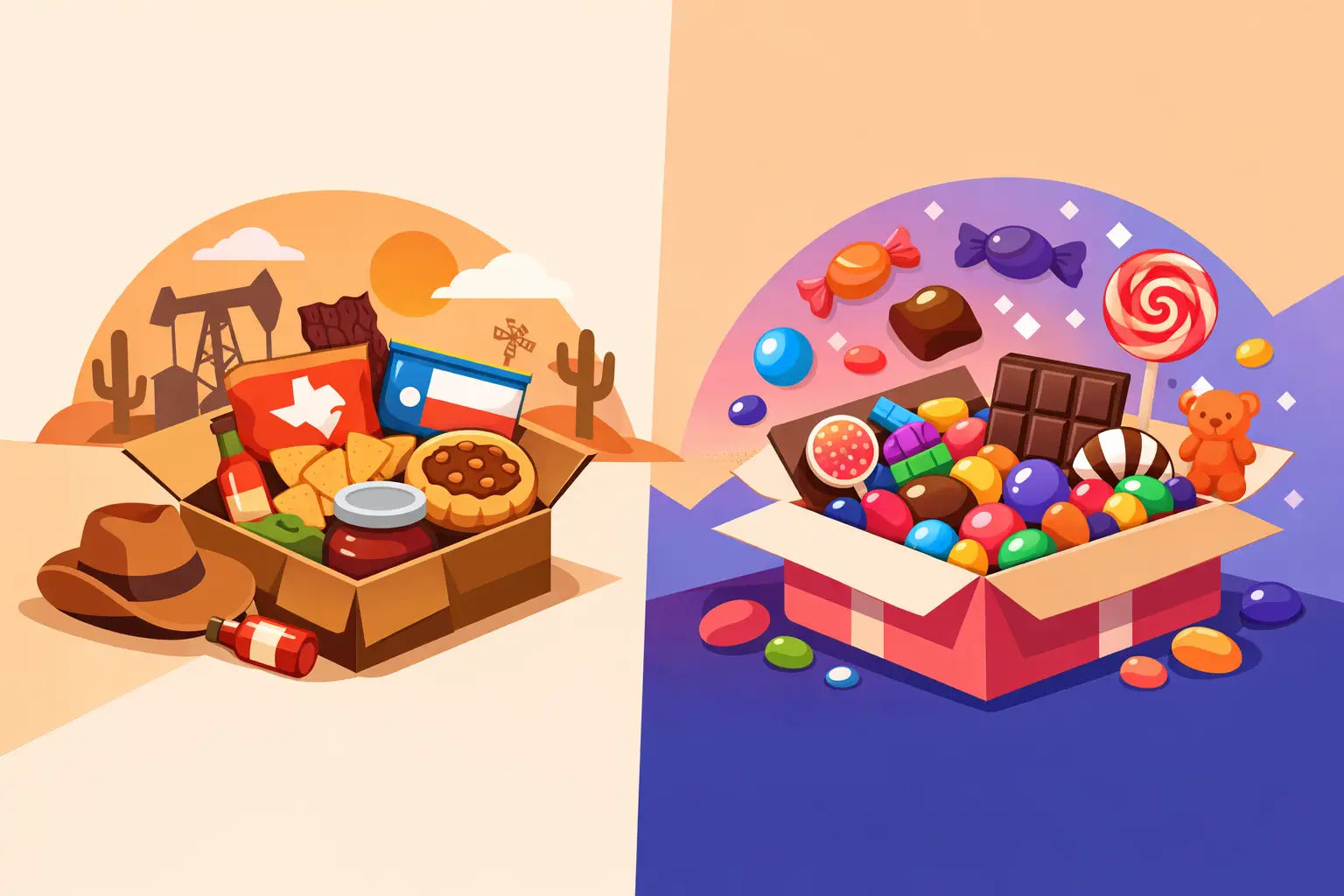 Texas Snack Packs vs Candy Boxes