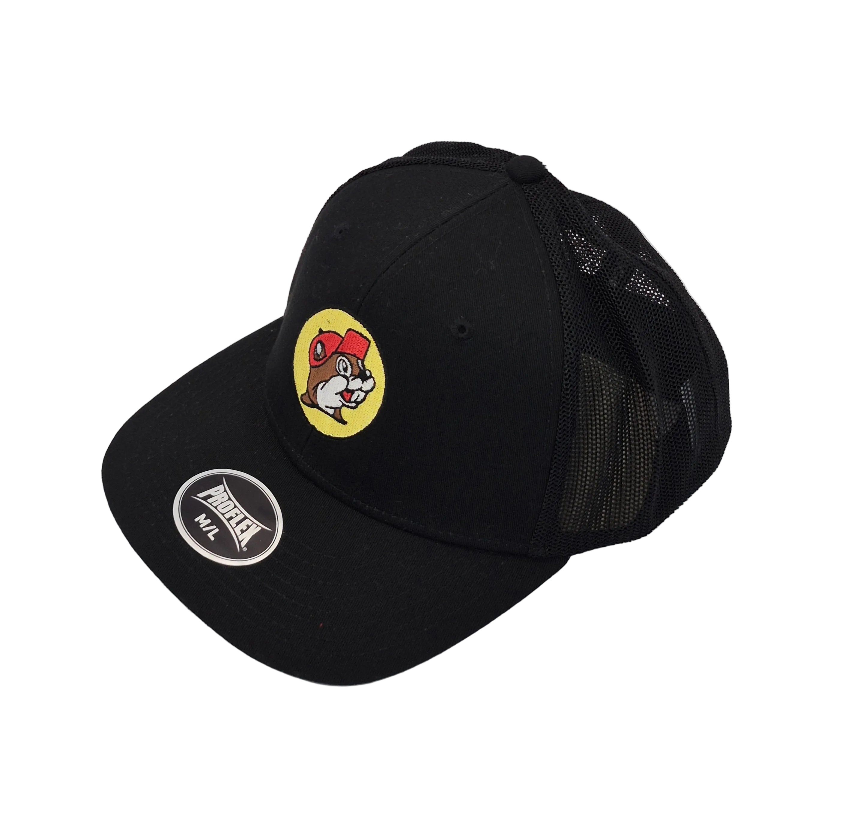 Black cap with bucee's logo on a white background