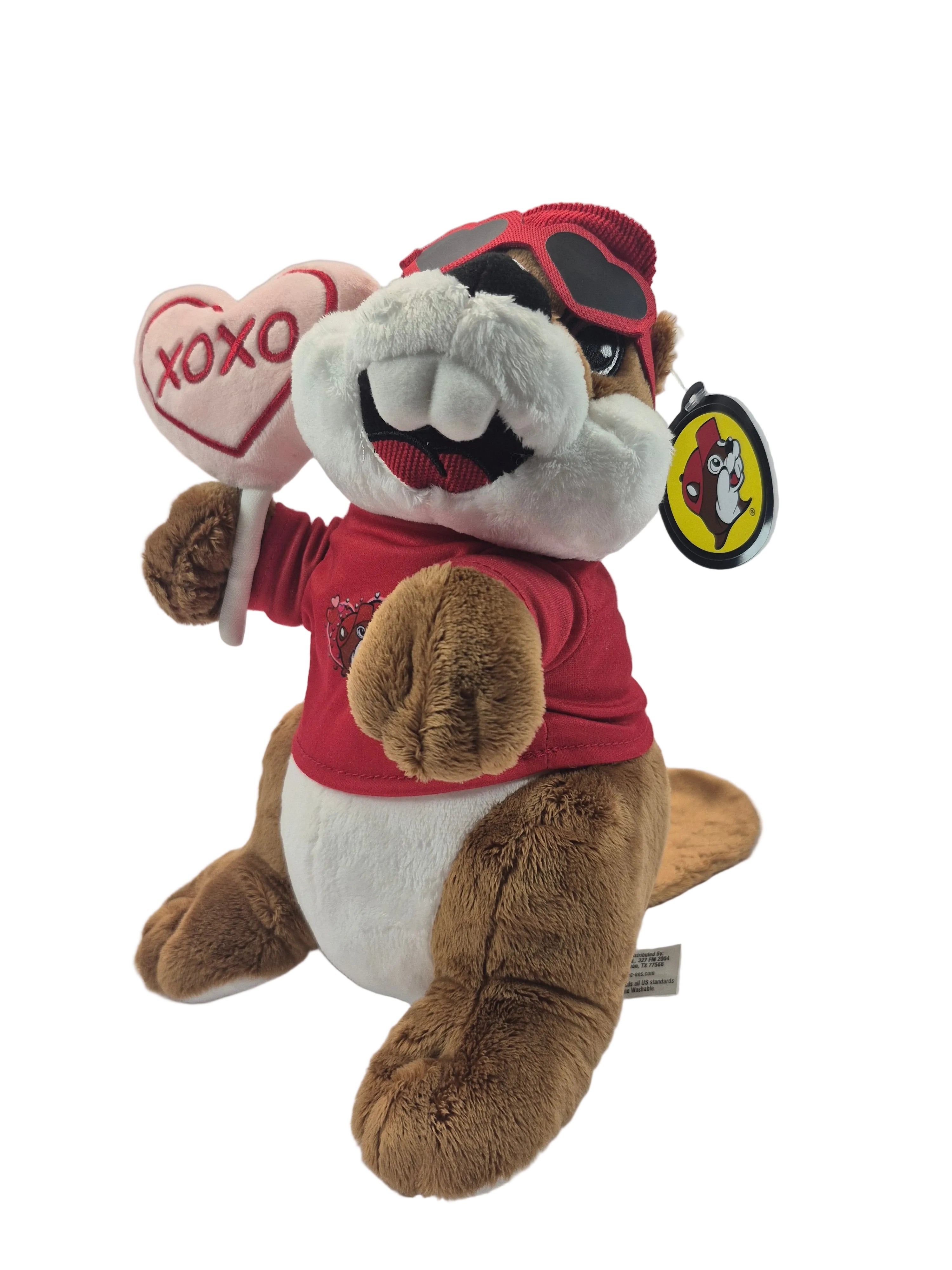 Buc-ee's Valentine's Day Plush Beaver with XOXO Heart