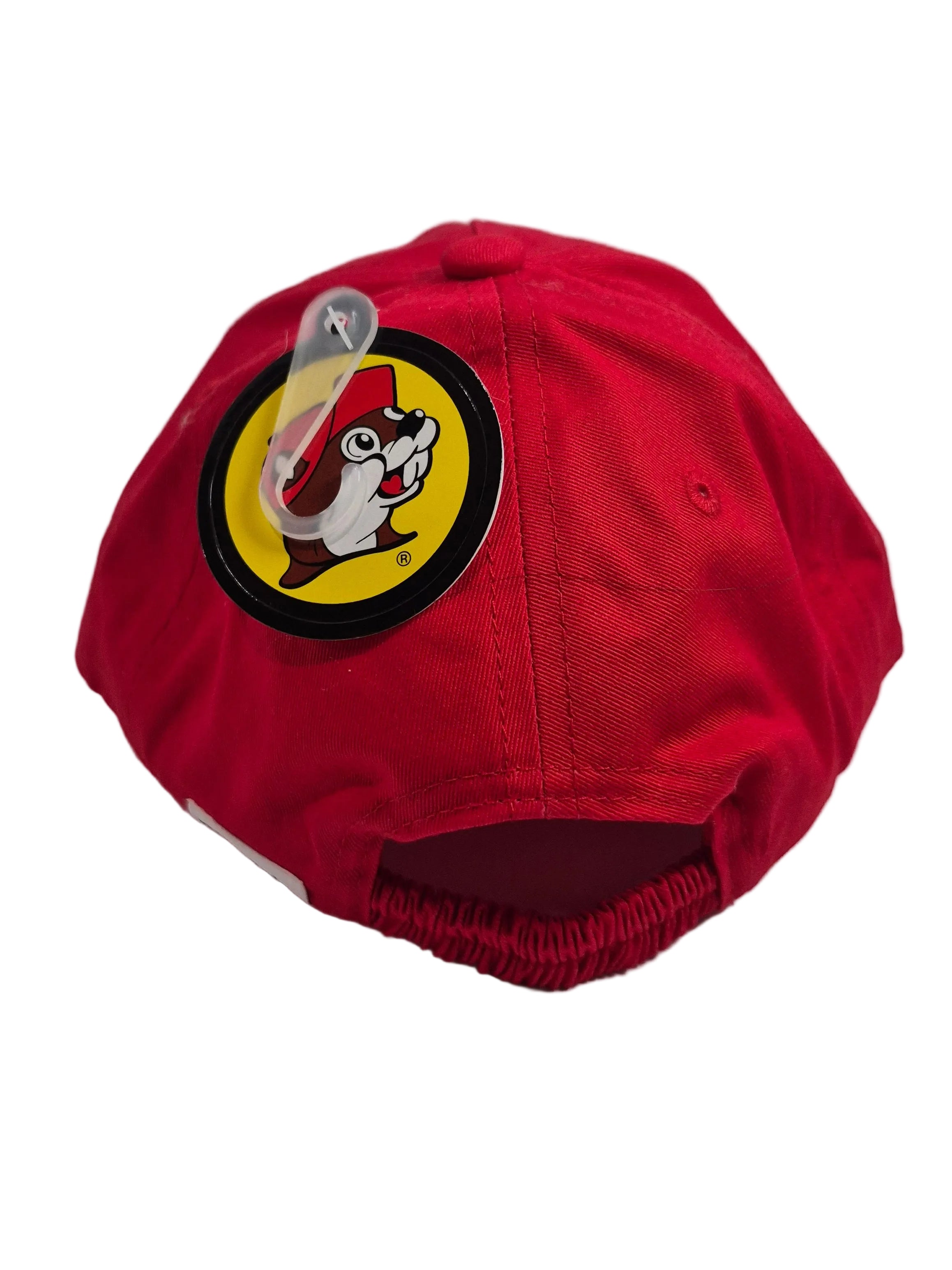 Back of Red cap  on a white background