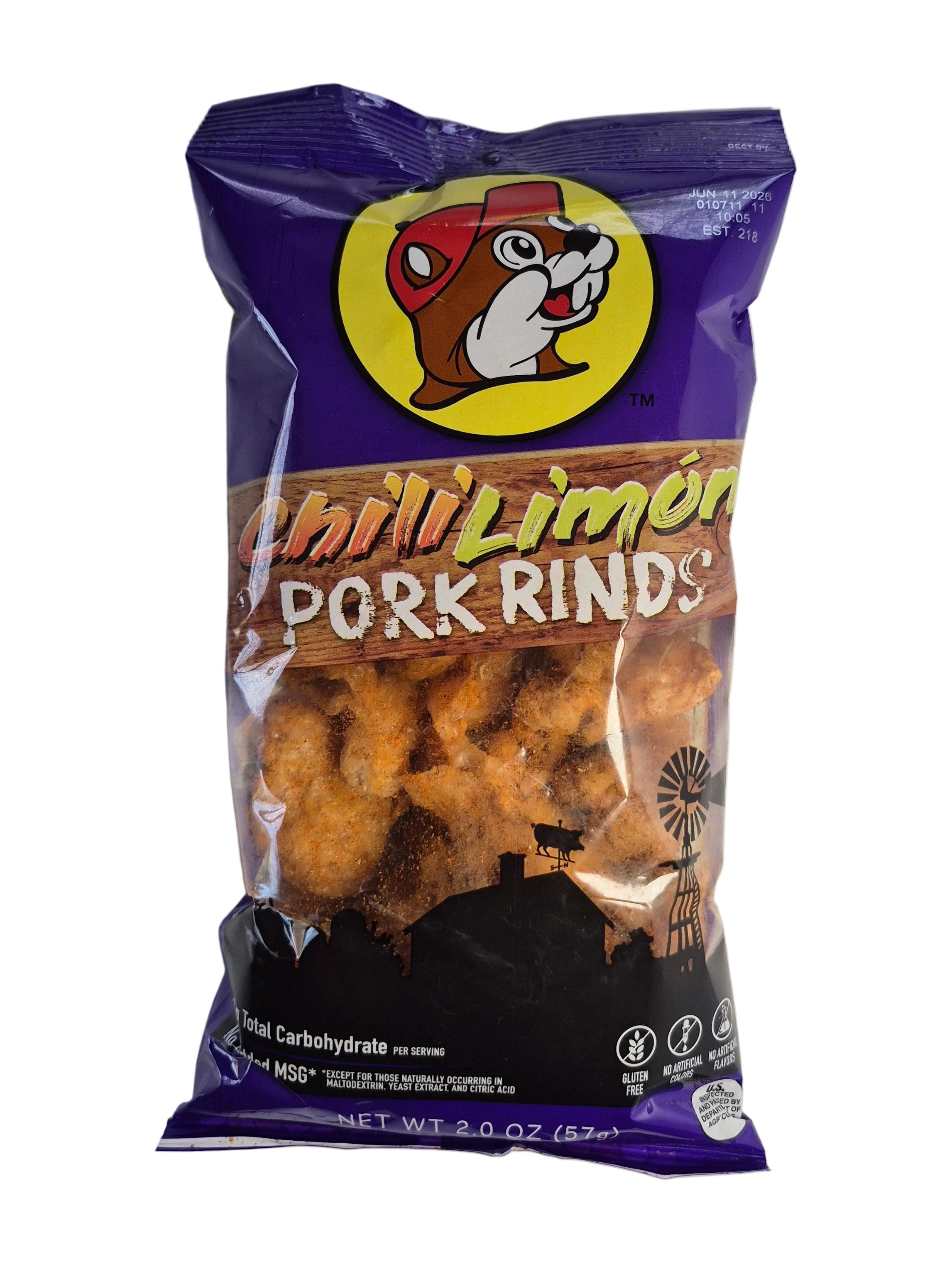 Buc-ee’s Chili Lime Pork Rinds (2 oz)