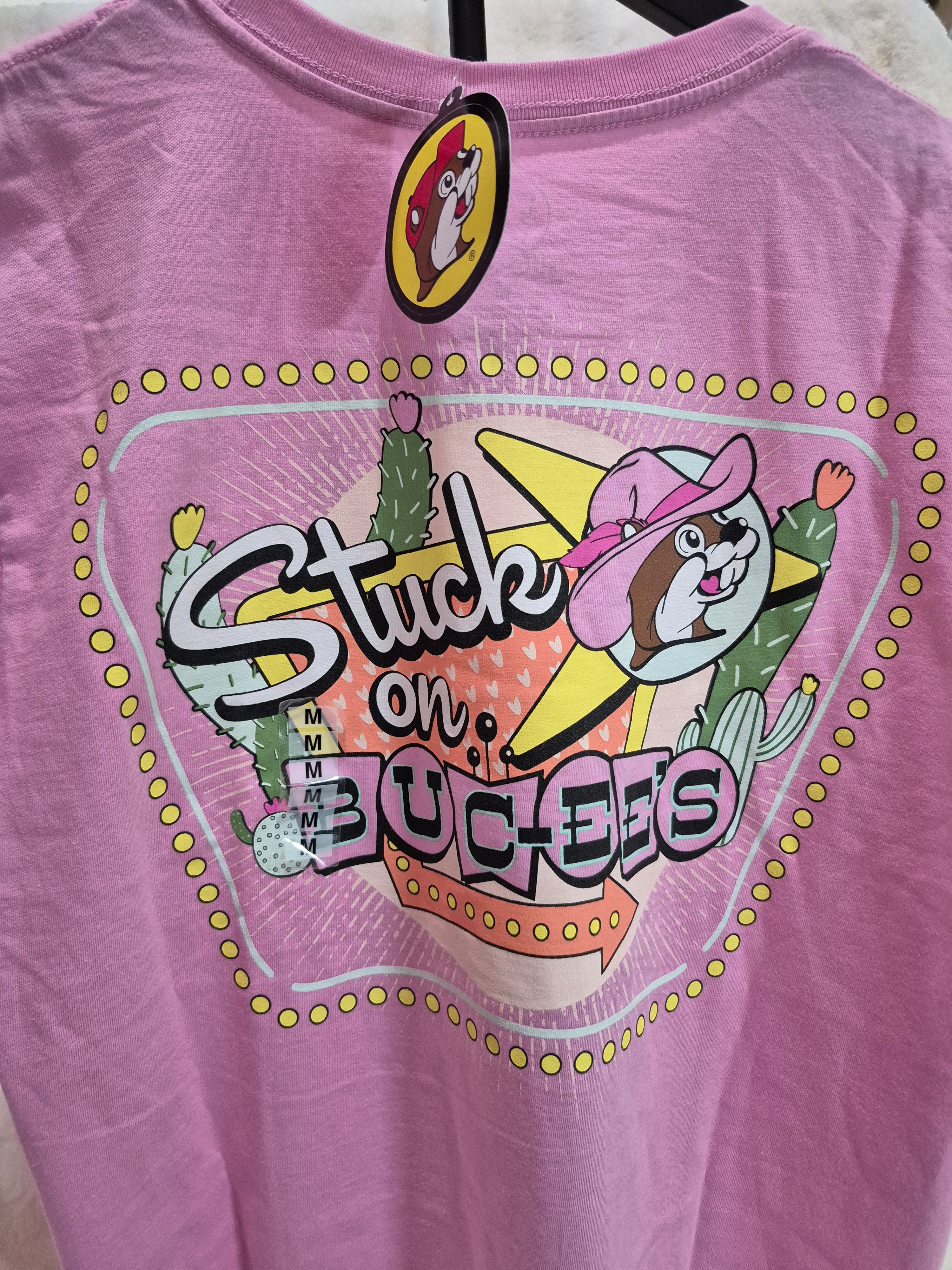 Buc-ee’s Pink Graphic Tee – Cute Western Beaver & Cactus Design