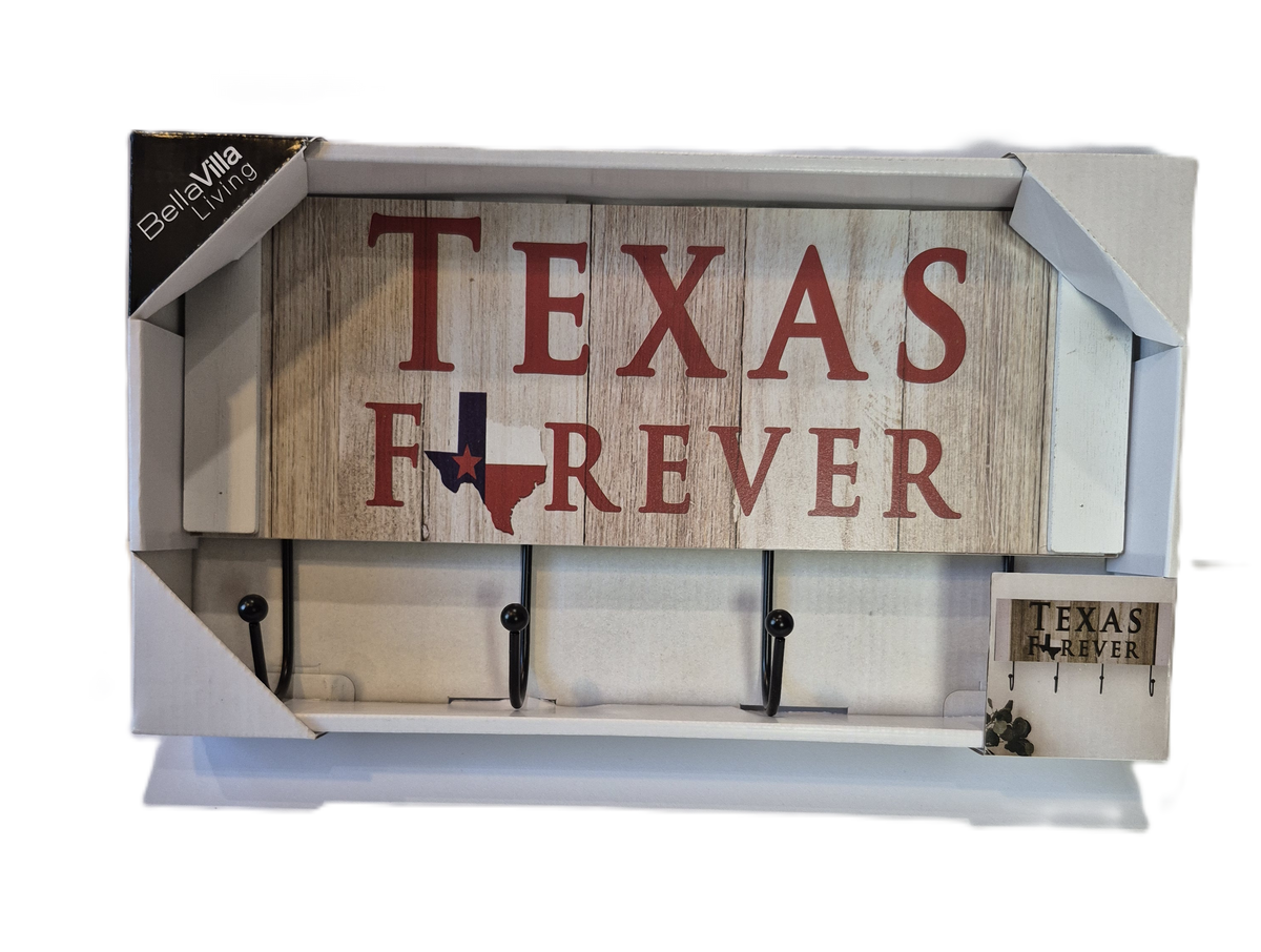 Texas Forever Key Hook Rack