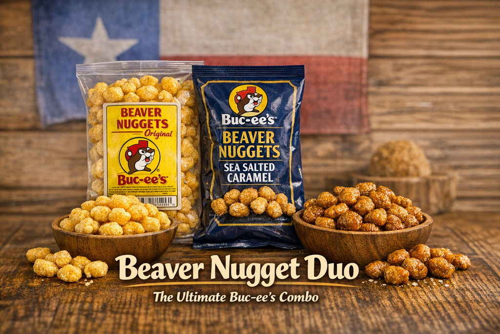 Beaver Nugget Duo ✔️ Bundle & Save - Original + Caramel Nuggets — Buc-ee’s two best flavors.